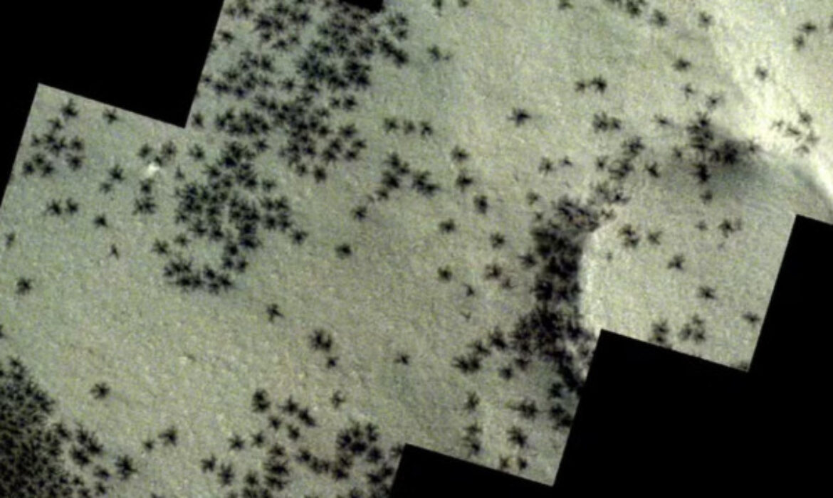 Sonda da Agência Europeia detecta ‘aranhas’ em Marte