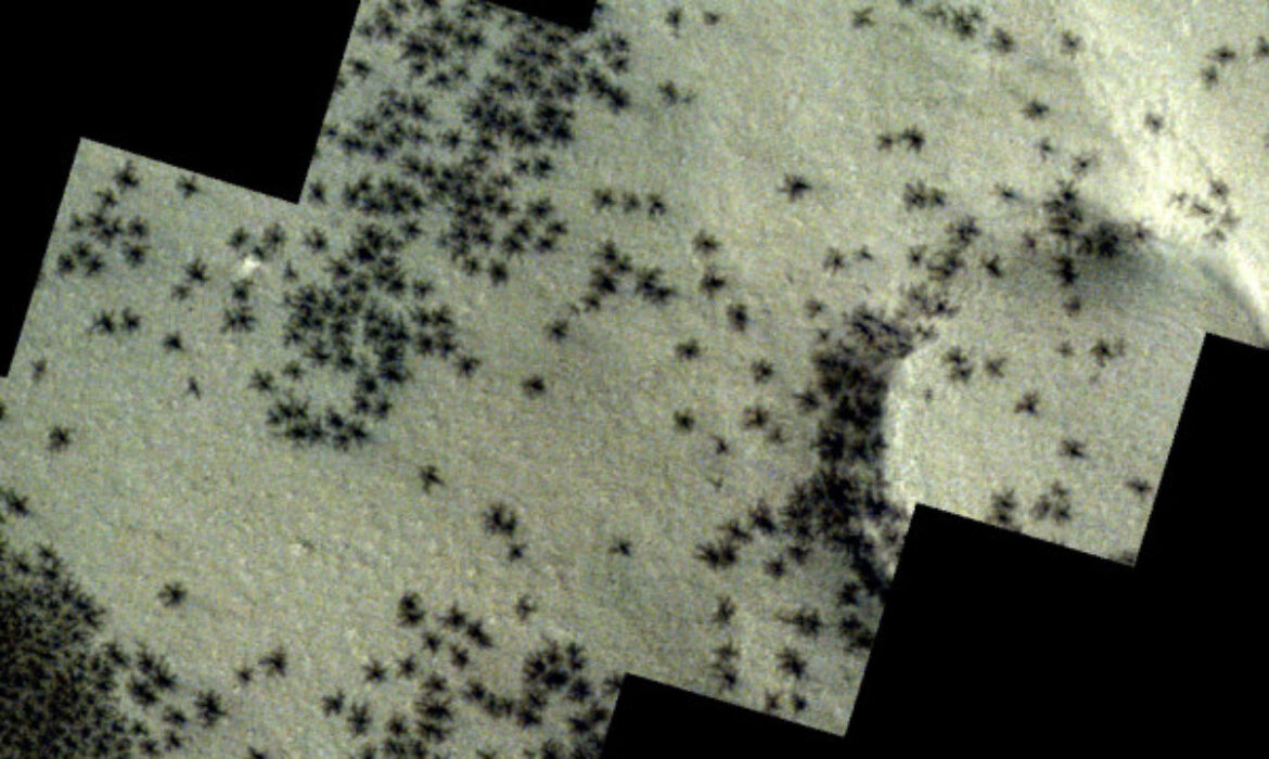 Nova fotografia de sonda mostra ‘aranhas’ na superfície de Marte