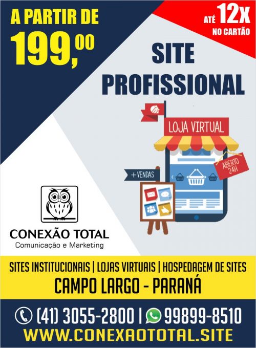 Criação de sites em Campo Largo - Loja Virtual - Hospedagem