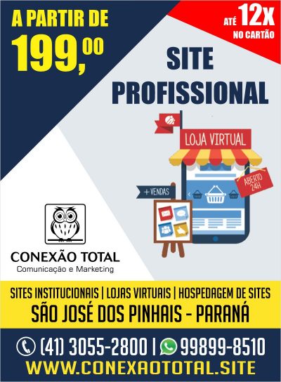 Criação de sites em São José dos Pinhais - Loja Virtual - Hospedagem